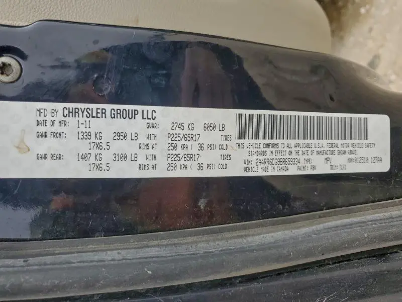 2011 CHRYSLER TOWN & COUNTRY LIMITED  