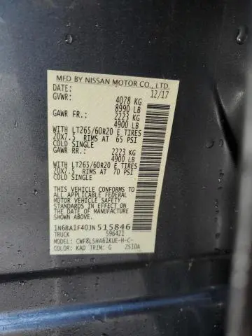 2018 NISSAN TITAN XD SL  