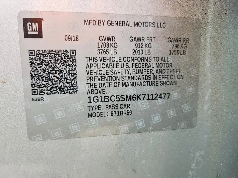 2019 CHEVROLET CRUZE LS  