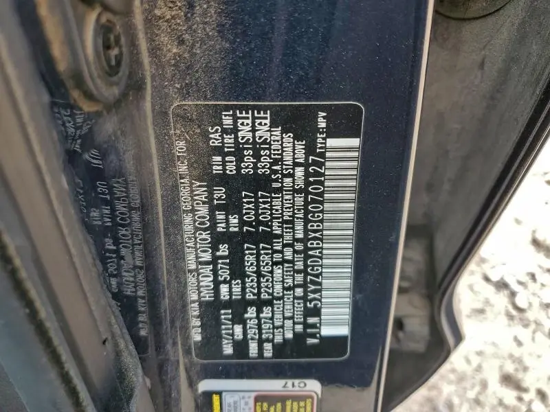 2011 HYUNDAI SANTA FE GLS  