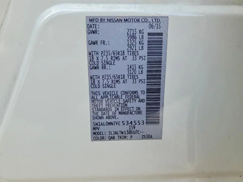 2015 INFINITI QX60 BASE  