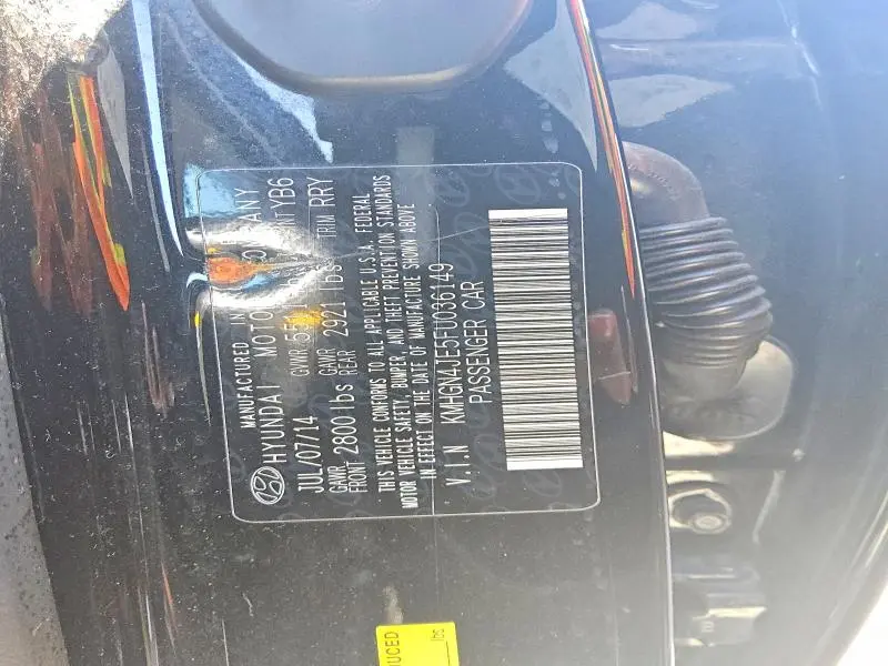 2015 HYUNDAI GENESIS 3.8L  