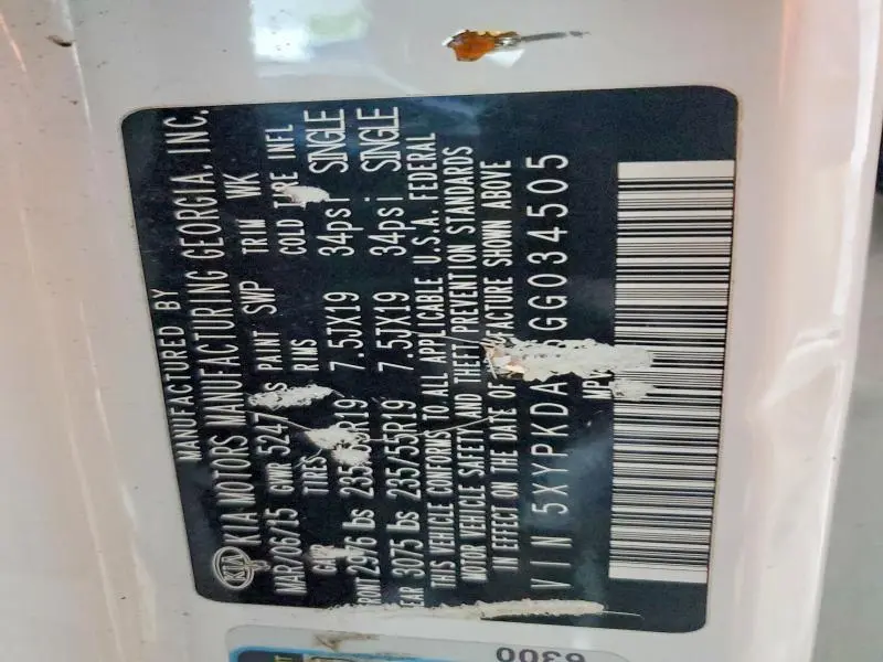 2016 KIA SORENTO SX LIMITED  