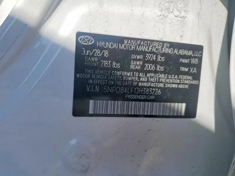 2018 HYUNDAI ELANTRA SEL  