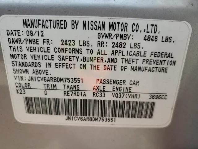 2013 INFINITI G37   