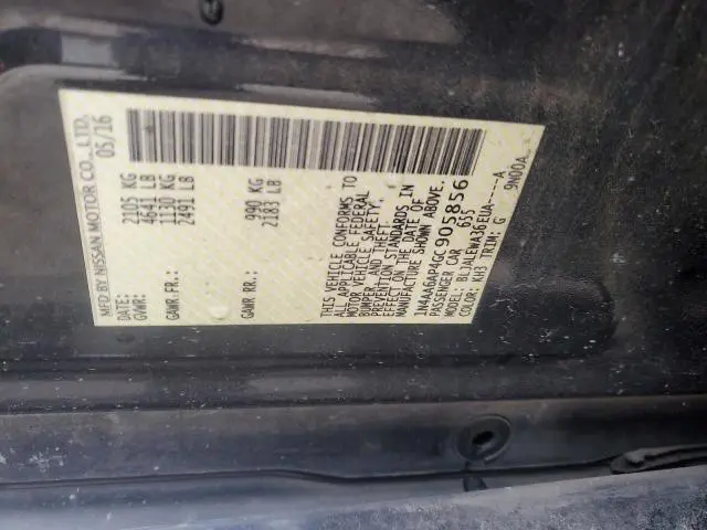 2016 NISSAN MAXIMA 3.5S  