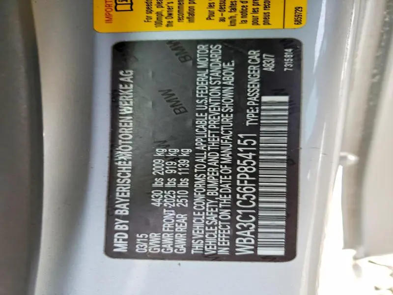 2015 BMW 328 I SULEV  