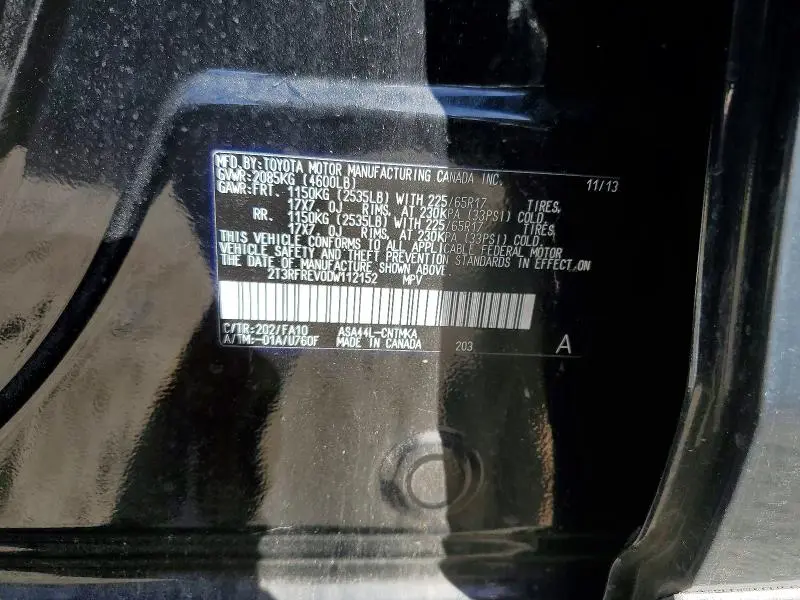 2013 TOYOTA RAV4 XLE  