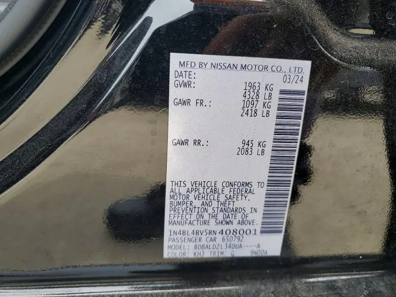 2024 NISSAN ALTIMA S  