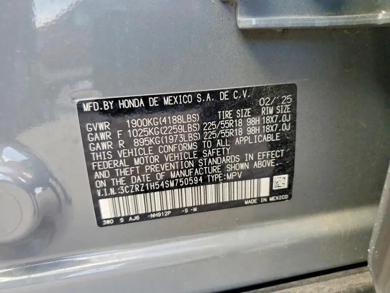 2025 HONDA HR-V SPORT  