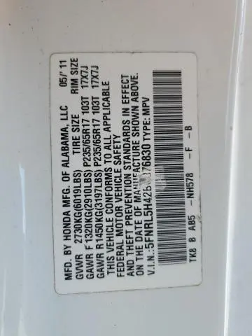 2011 HONDA ODYSSEY EX