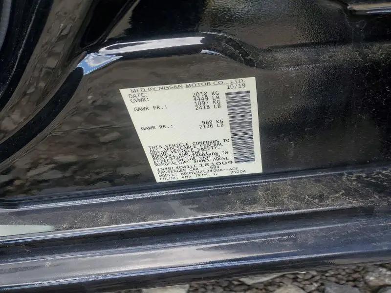 2020 NISSAN ALTIMA SV  
