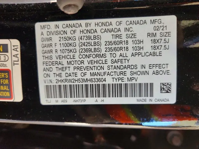 2021 HONDA CR-V EX  