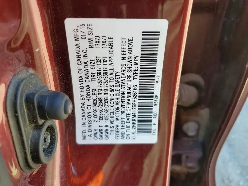 2015 HONDA CR-V EXL  