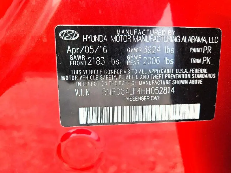 2017 HYUNDAI ELANTRA SE  
