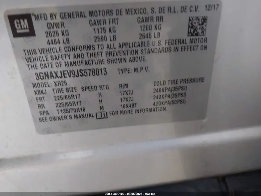 2018 CHEVROLET EQUINOX LT