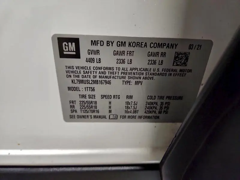 2021 CHEVROLET TRAILBLAZER RS  