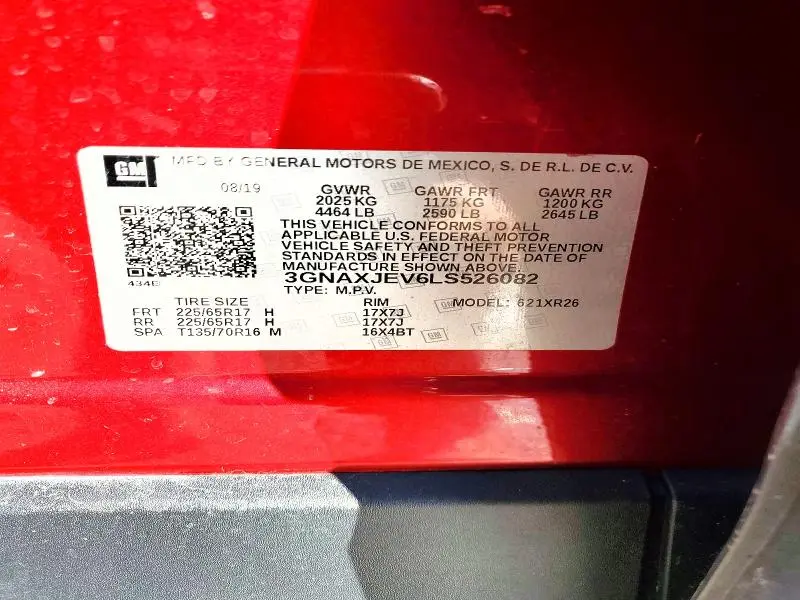 2020 CHEVROLET EQUINOX LT  