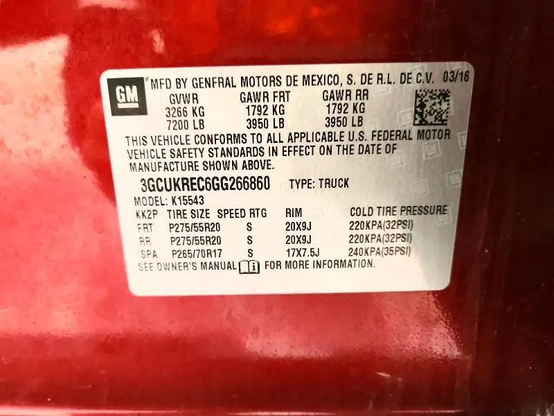 2016 CHEVROLET SILVERADO K1500 LT  