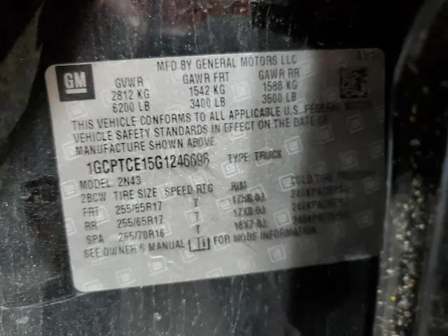 2016 CHEVROLET COLORADO LT  