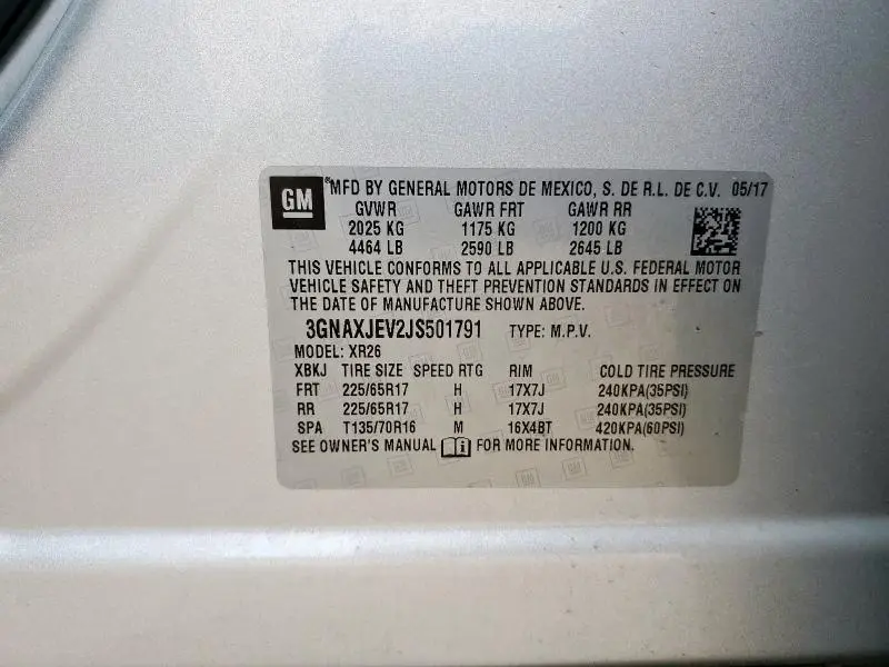 2018 CHEVROLET EQUINOX LT  