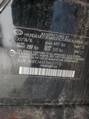 2017 HYUNDAI SONATA SPORT