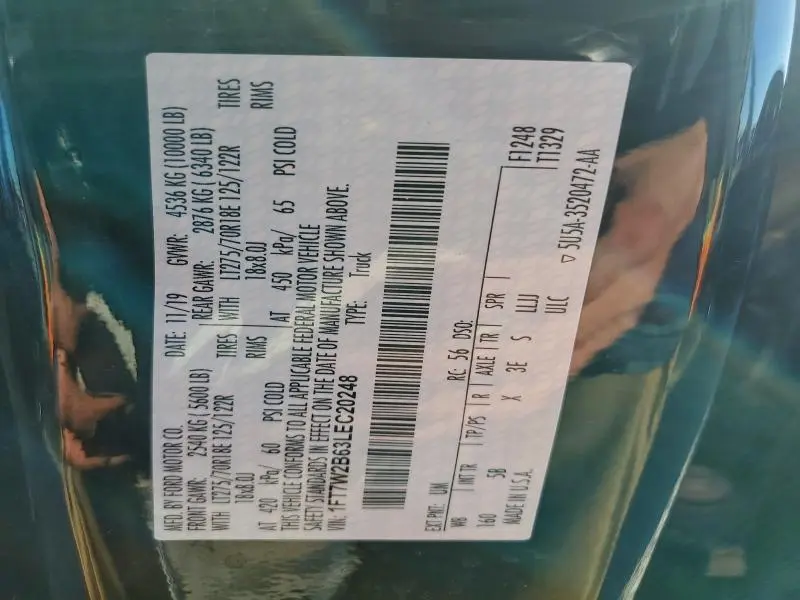 2020 FORD F250 SUPER DUTY  