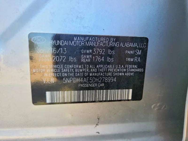 2013 HYUNDAI ELANTRA GLS  