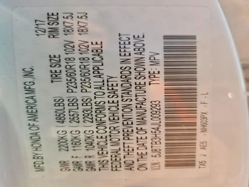 2018 ACURA RDX TECHNOLOGY  