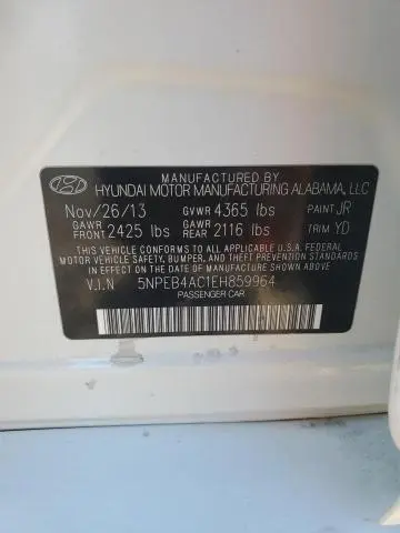 2014 HYUNDAI SONATA GLS  