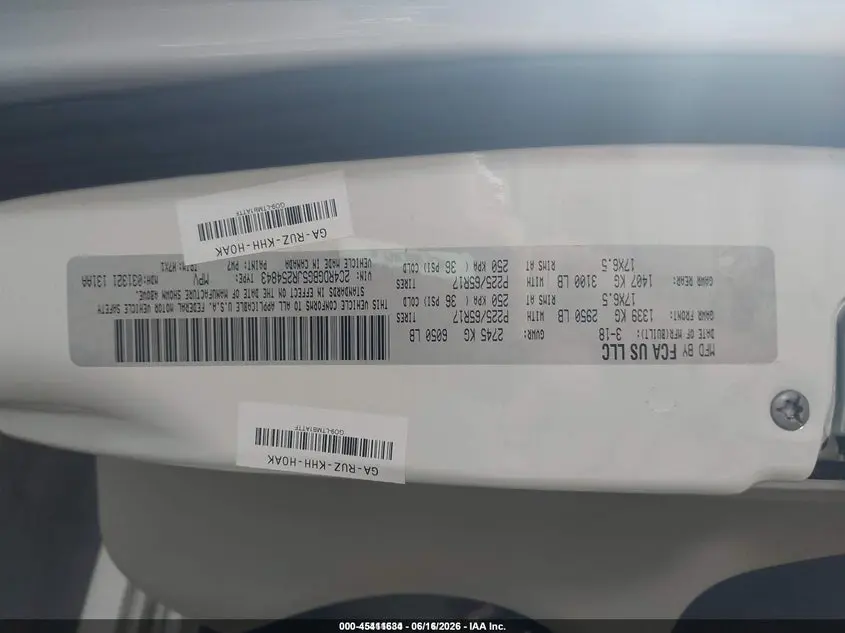 2018 DODGE GRAND CARAVAN SE