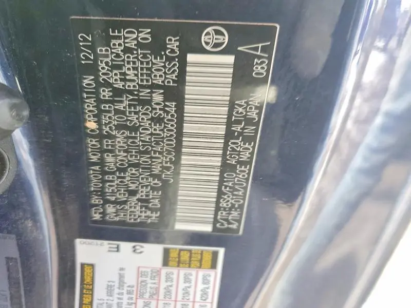 2013 TOYOTA SCION TC   