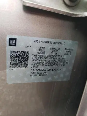 2018 CHEVROLET MALIBU LT  