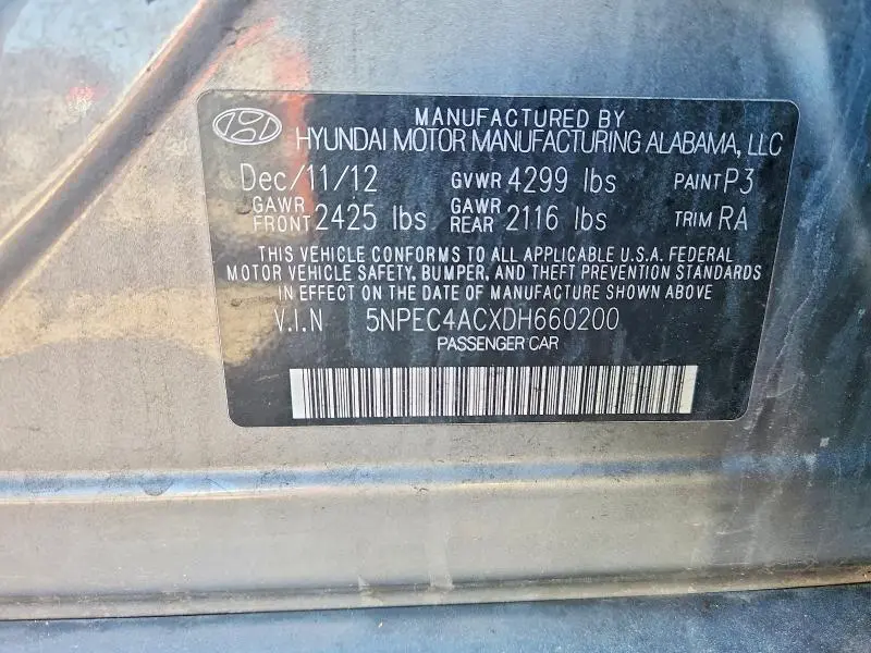 2013 HYUNDAI SONATA LIMITED  
