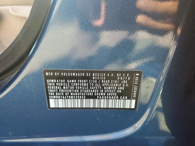 2017 VOLKSWAGEN JETTA SE  