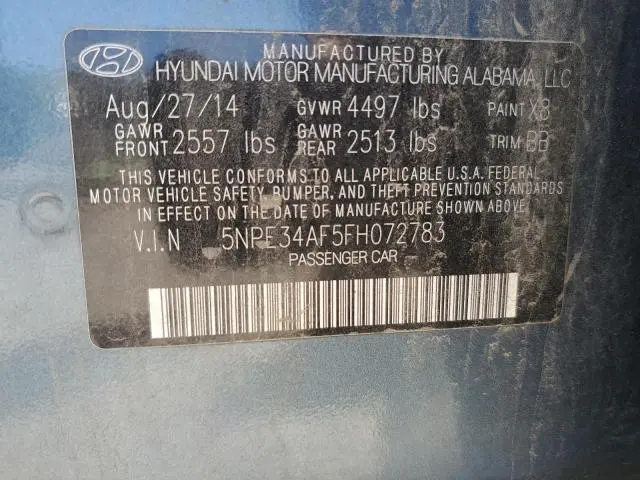 2015 HYUNDAI SONATA SPORT  