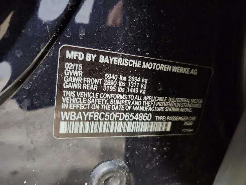 2015 BMW 750 LXI  