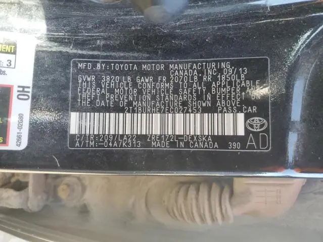 2014 TOYOTA COROLLA L