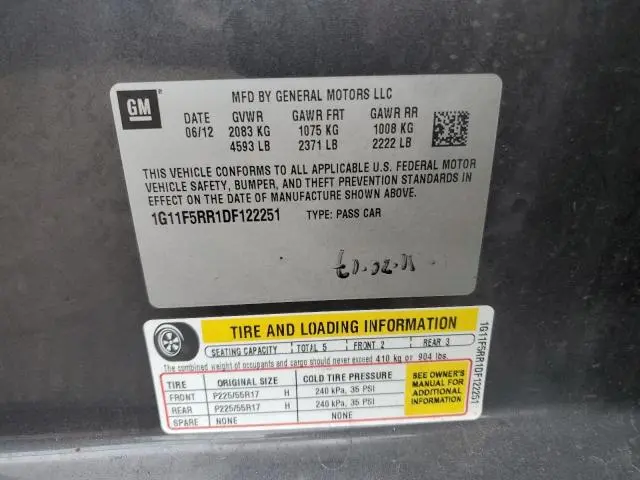 2013 CHEVROLET MALIBU 2LT  