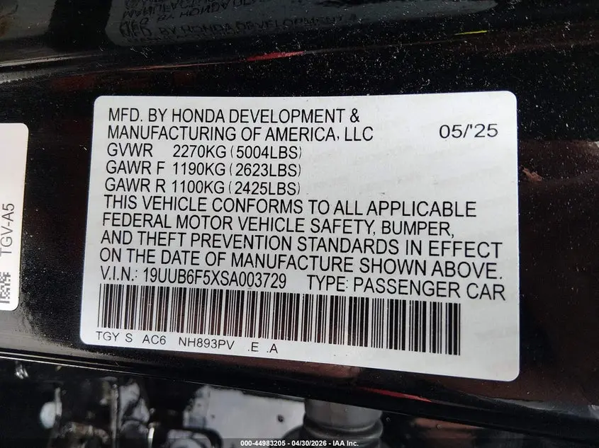 2025 ACURA TLX A-SPEC PACKAGE