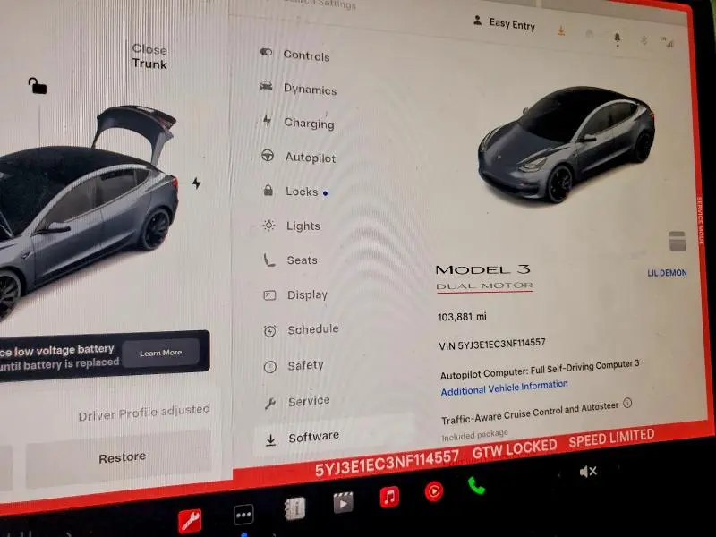 2022 TESLA MODEL 3   