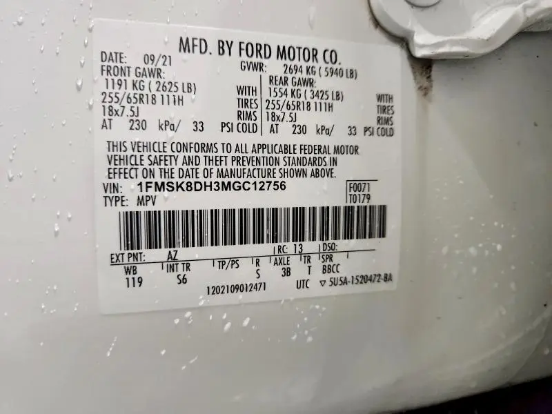 2021 FORD EXPLORER XLT  