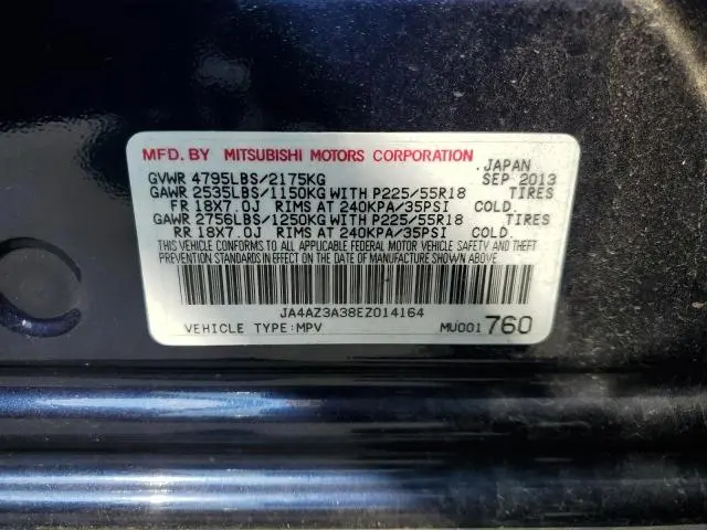 2014 MITSUBISHI OUTLANDER SE  