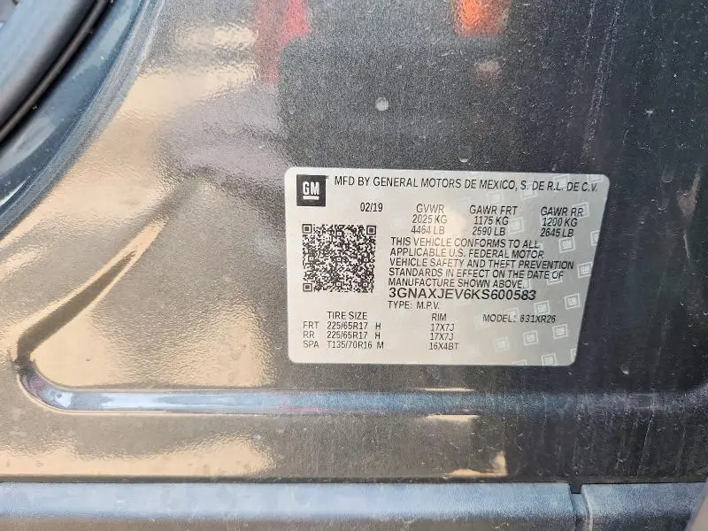 2019 CHEVROLET EQUINOX LT  
