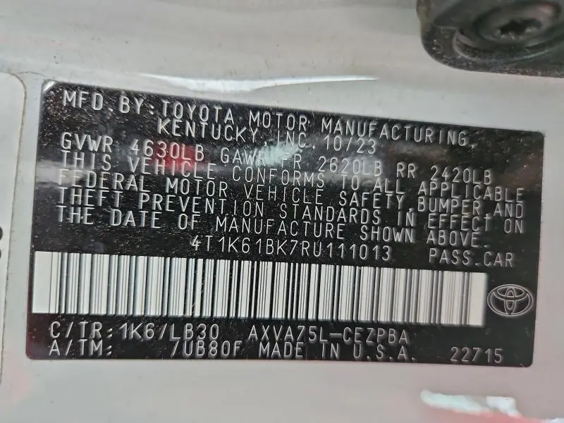 2024 TOYOTA CAMRY XSE  