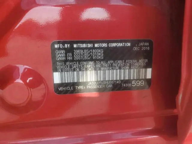 2017 MITSUBISHI LANCER ES