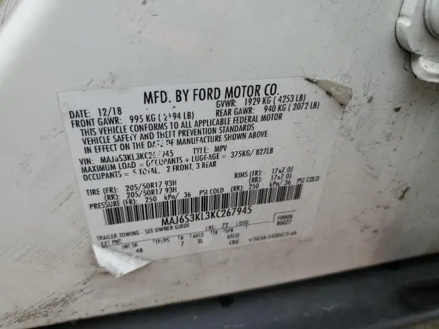 2019 FORD ECOSPORT TITANIUM  