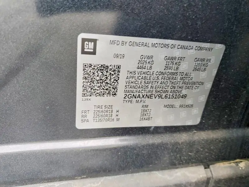 2020 CHEVROLET EQUINOX PREMIER  