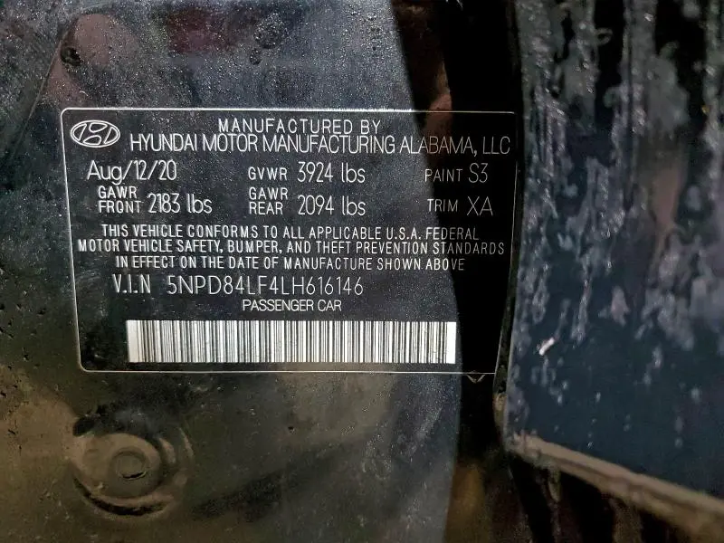 2020 HYUNDAI ELANTRA SEL  