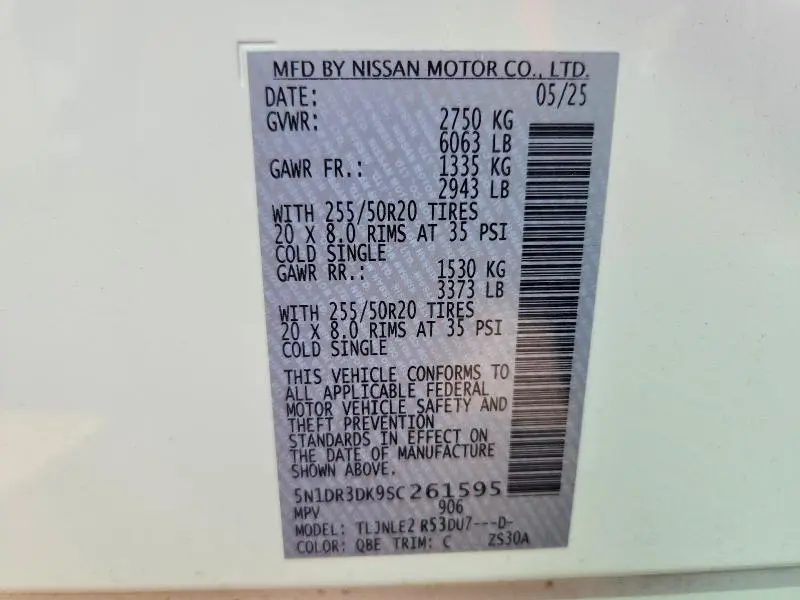 2025 NISSAN PATHFINDER PLATINUM  